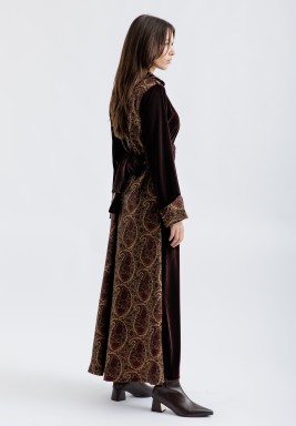 Heritage Bloom Velvet Kaftan