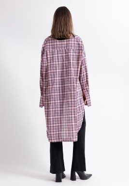 Pink Checked Barn Top