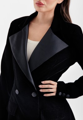 Black Velvet Suit Blazer
