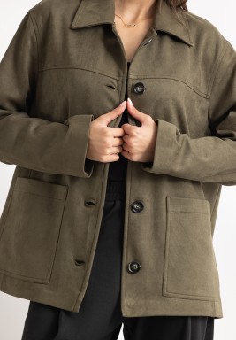 Khaki Suede Jacket