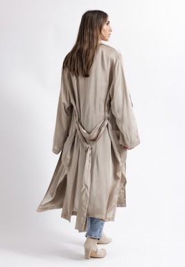 Silk French Trench Light Gold
