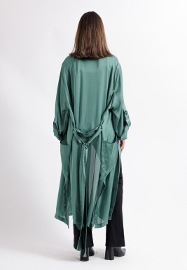 Silk French Trench Green Pistachio