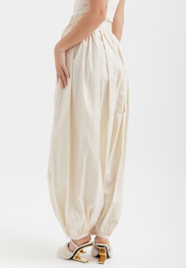 Beige Balloon Pants