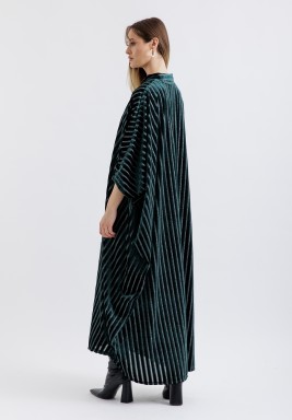 Glitter Stripes Royal Green