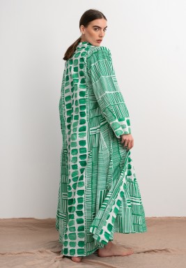 طقم بشت باللونين الأخضر والأبيض