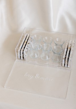 Mother of Pearl Tea Set - Chevron