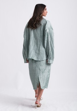 طقم مكوّن من 3 قطع باللون الأخضر الميتاليك