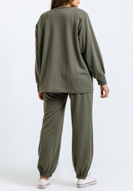 بنطال زيتي ماكسي