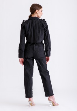 جمبسوت اسود بخامة ضد الماء