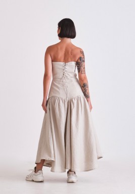 فستان ترابي بنمط كورسيه