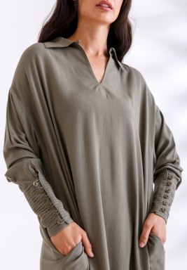 Loose Fit Dress Olive 