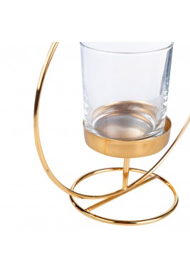 كاراجا - طقم حامل شموع 10 × 19 سم قطعتين - ذهبي