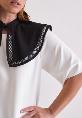 ياقة سوداء قابلة للفصل