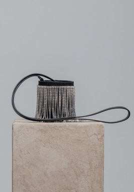 Mini Kyklos In Black With Diamond Fringes 