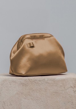 Mini Money Pouch In Raso Napoles Gold