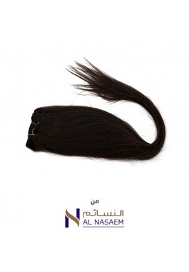 ريمي وصلة شعر 22 إنش ذات شريط منسوج -  بني غامق