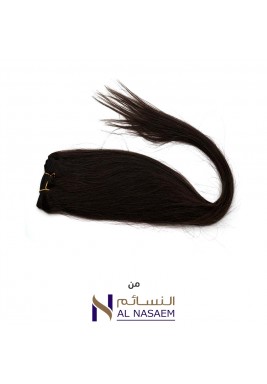 ريمي وصلة شعر 30 إنش ذات شريط منسوج - بني غامق
