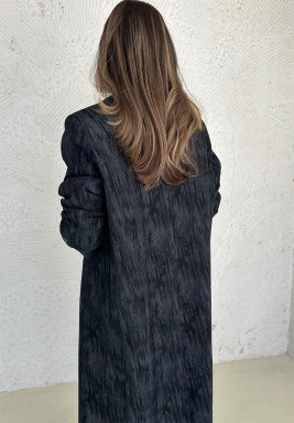 بليزر طويل ذو نسيج شتوي