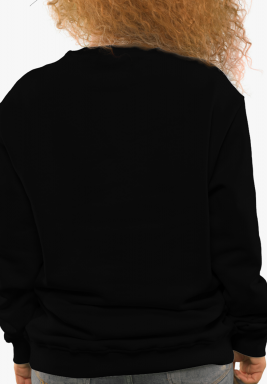 سويت شيرت أسود بطباعة الهلال