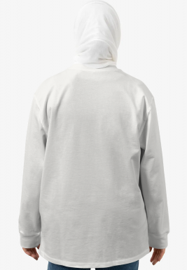 تيشيرت أبيض بطباعة فنجان