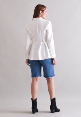 White Zip It Blazer