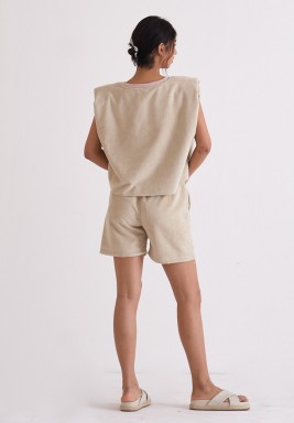 طقم بيج بخامة المنشفة من شورت و توب