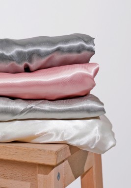 Silver Shop Curls Reversible Satin Pillowcase