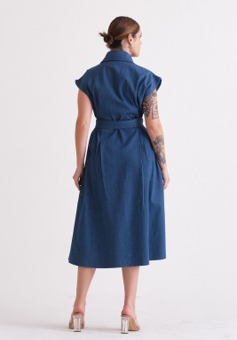 فستان دينم أزرق