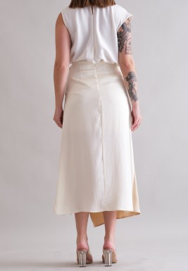 Cream & Off-white Knot Cool Skirt