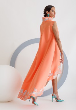 Peach High & Low kaftan