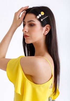 دبابيس شعر ليموني