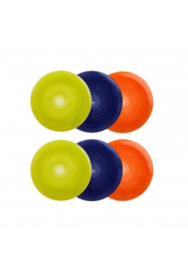 كاراجا - طقم أطباق تقديم بورسلان ملونة 6 قطعة 