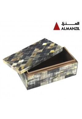 المنزل - صندوق ديكور خشبي مرصع بالعاج