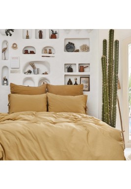 كاراجا - طقم غطاء لحاف مفرد هوم إليمنتس خردل فاتح