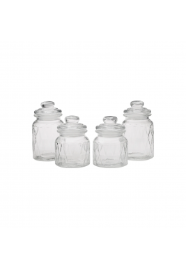 كاراجا - طقم بهارات  زجاج 4 حبات