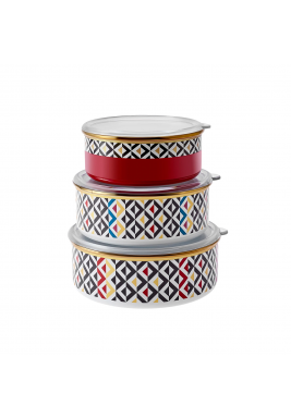 كاراجا - أوعية تخزين الميناميل مجموعة من 3 أوعية 