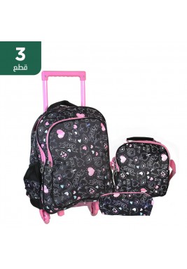 لاكي باور - مجموعة حقائب مدرسية للأطفال مكونة من 3 قطع