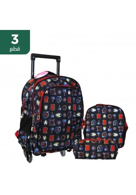 لاكي باور - مجموعة حقائب مدرسية للأطفال مكونة من 3 قطع