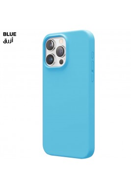 باوري - غطاء حماية سيليكون سائل Magsafe لهاتف آيفون  15 برو - أزرق