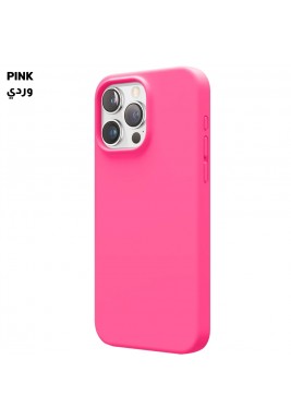 باوري - غطاء حماية سيليكون سائل Magsafe لهاتف آيفون  15 برو ماكس - وردي