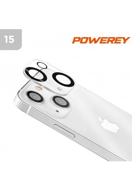 باوري - غطاء حماية لعدسة الكاميرا لهاتف أيفون 15 - أسود