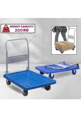 عربة يد قابلة للطي أزرق 720 × 480 × 830 ملم