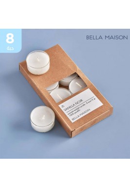 بيلا ميزون - مجموعة شموع صغيرة بالفانيليا السوداء 8 حبة