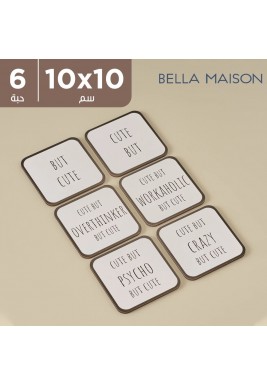 بيلا ميزون - طقم قواعد أكواب كيوت 10 × 10 سم - 6 حبة