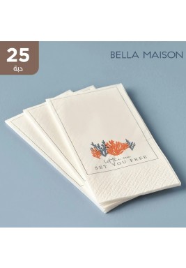 بيلا ميزون - مناديل مارين كورال 33 × 33 سم - 25 حبة