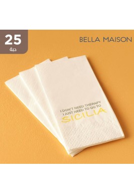 بيلا ميزون - مناديل سيسيليا 33 × 33 سم - 25 حبة