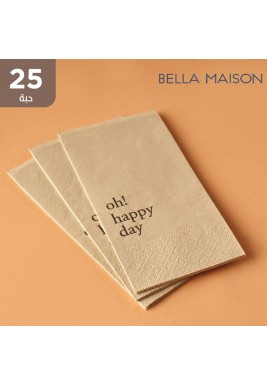 بيلا ميزون - مناديل أوه هابي داي 33 × 33 سم - 25 حبة