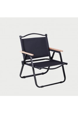 كرسي تخييم قابل للطي أسود - شخص واحد