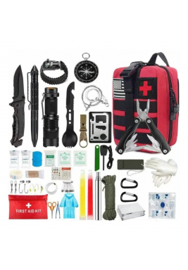 حقيبة التخييم مع أدوات الطوارئ 140 حبة