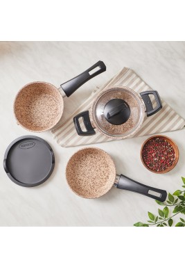 كاراجا - طقم أواني الطهي بايو جرانيت صغير - 5 حبة